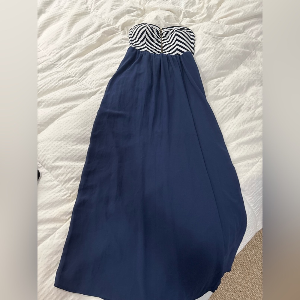 Iris Striped Navy and White Dress XL